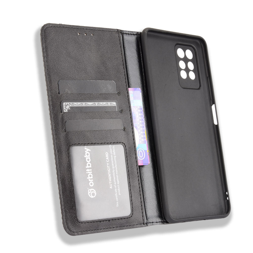 Retro Style PU Leather Flip Magnetic Stand Flip Protective Cover for Infinix Note 10 Pro/Note 10 Pro NFC