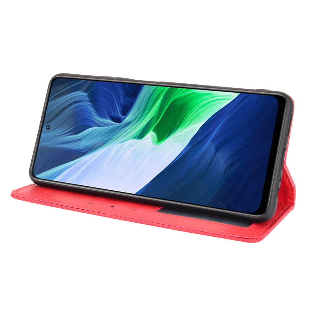 Retro Style PU Leather Flip Magnetic Stand Flip Protective Cover for Infinix Note 10 Pro/Note 10 Pro NFC