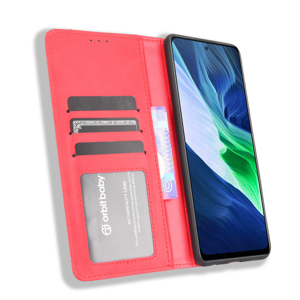 Retro Style PU Leather Flip Magnetic Stand Flip Protective Cover for Infinix Note 10 Pro/Note 10 Pro NFC