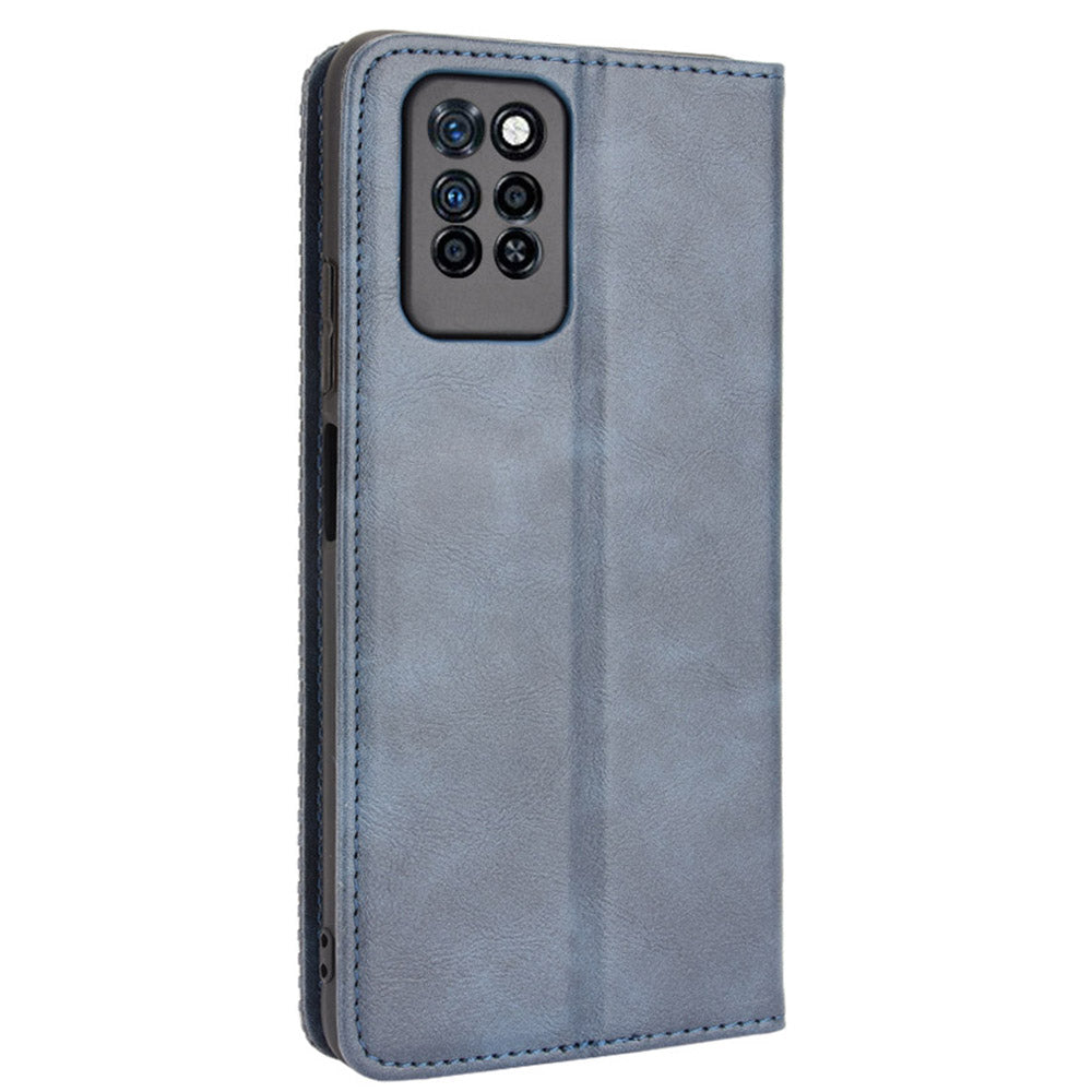 Retro Style PU Leather Flip Magnetic Stand Flip Protective Cover for Infinix Note 10 Pro/Note 10 Pro NFC