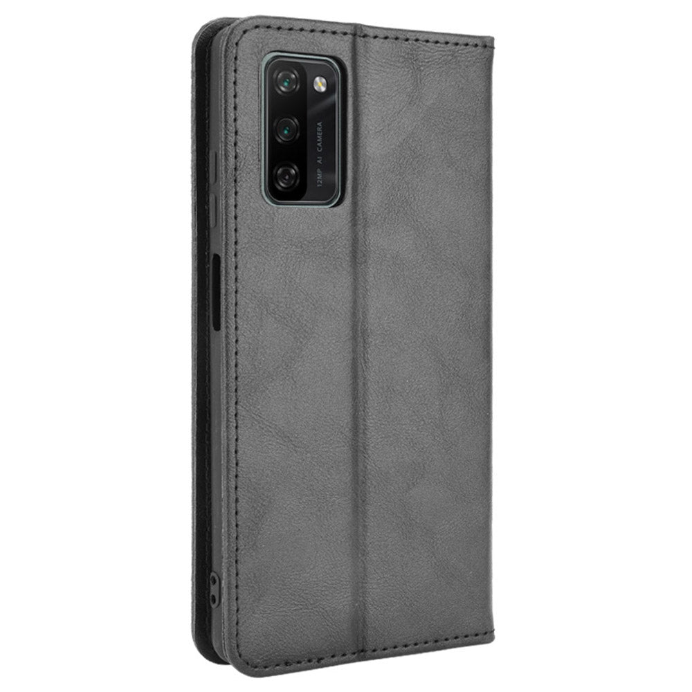Retro Style PU Leather Flip Magnetic Stand Flip Protective Cover for Blackview A100