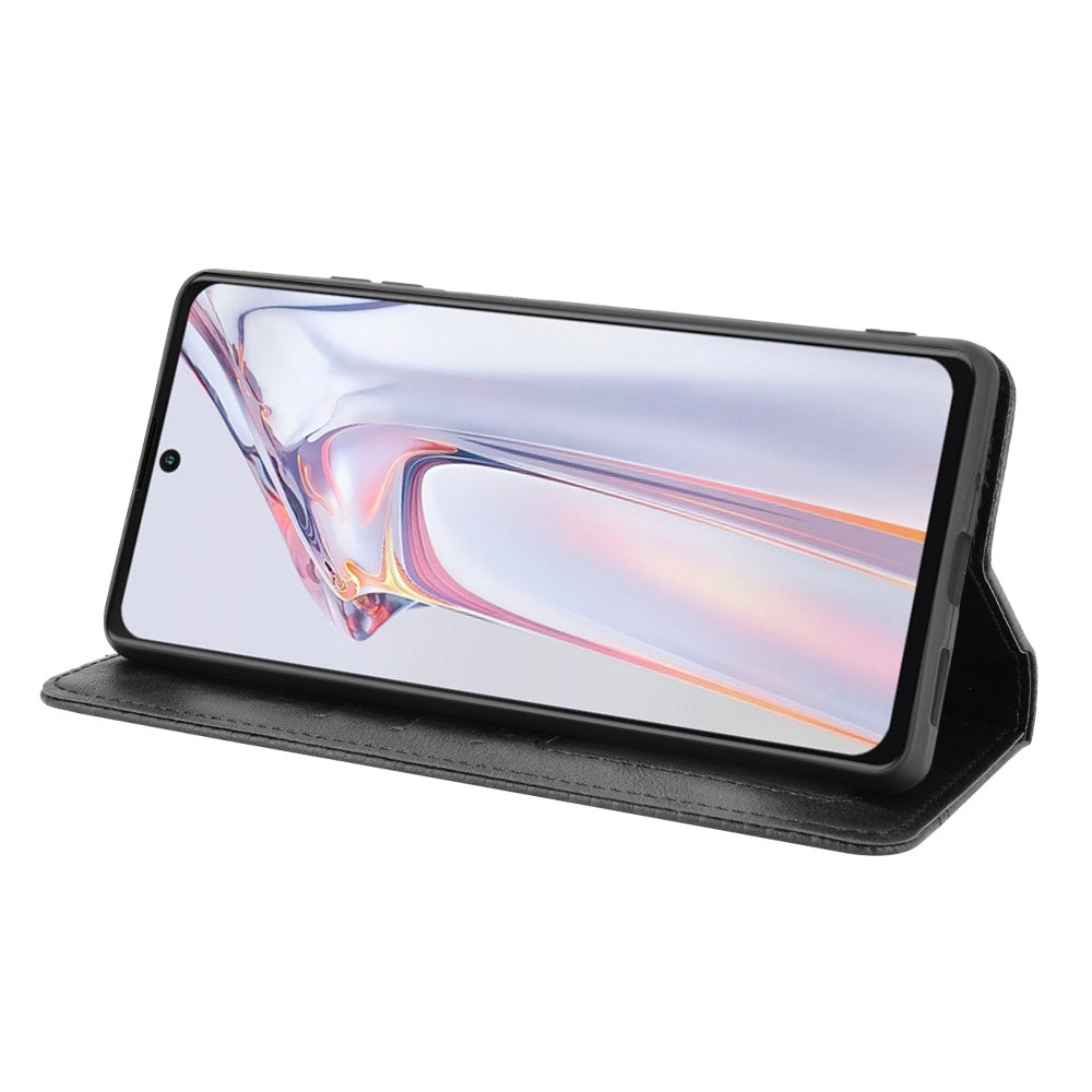 Retro Style PU Leather Flip Magnetic Stand Flip Protective Cover for Blackview A100