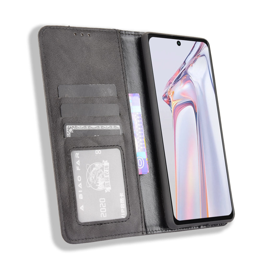 Retro Style PU Leather Flip Magnetic Stand Flip Protective Cover for Blackview A100
