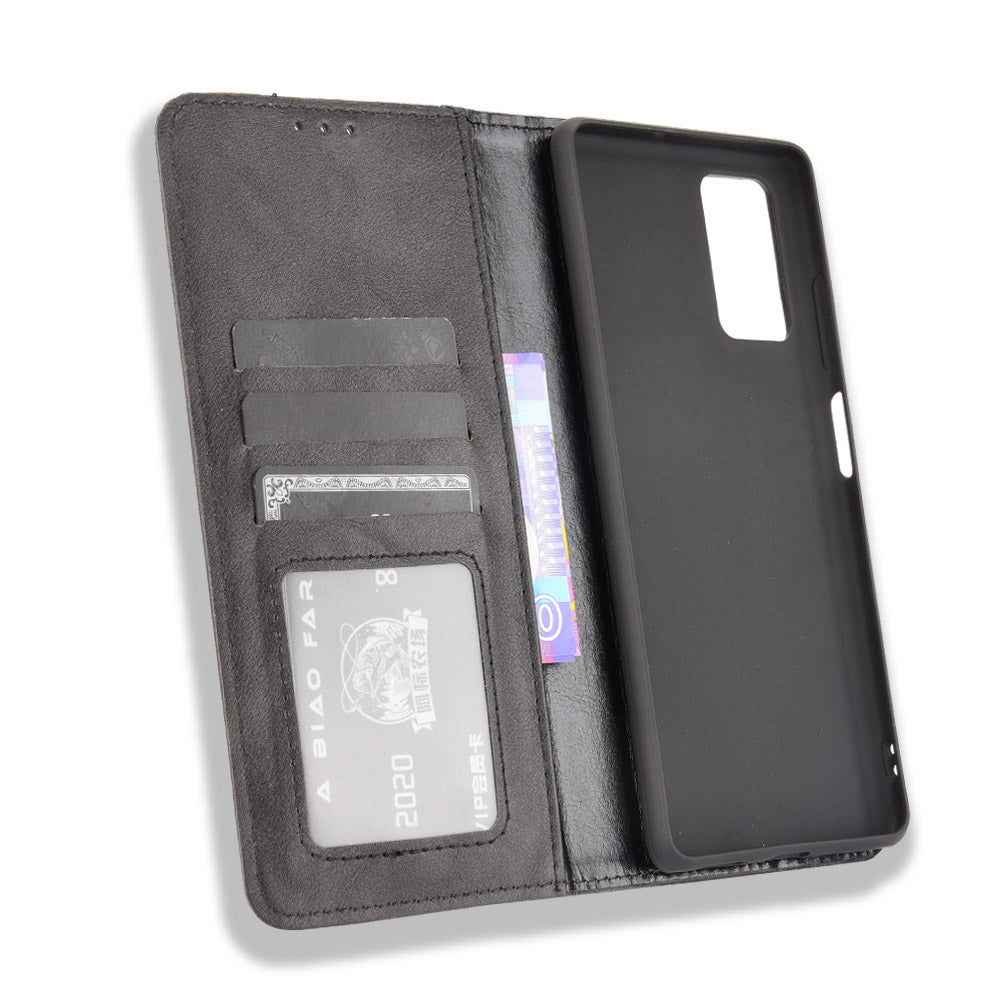 Retro Style PU Leather Flip Magnetic Stand Flip Protective Cover for Blackview A100