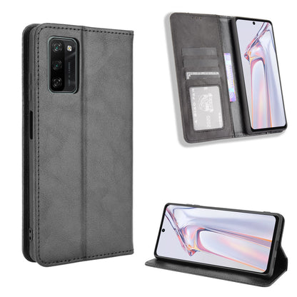 Retro Style PU Leather Flip Magnetic Stand Flip Protective Cover for Blackview A100