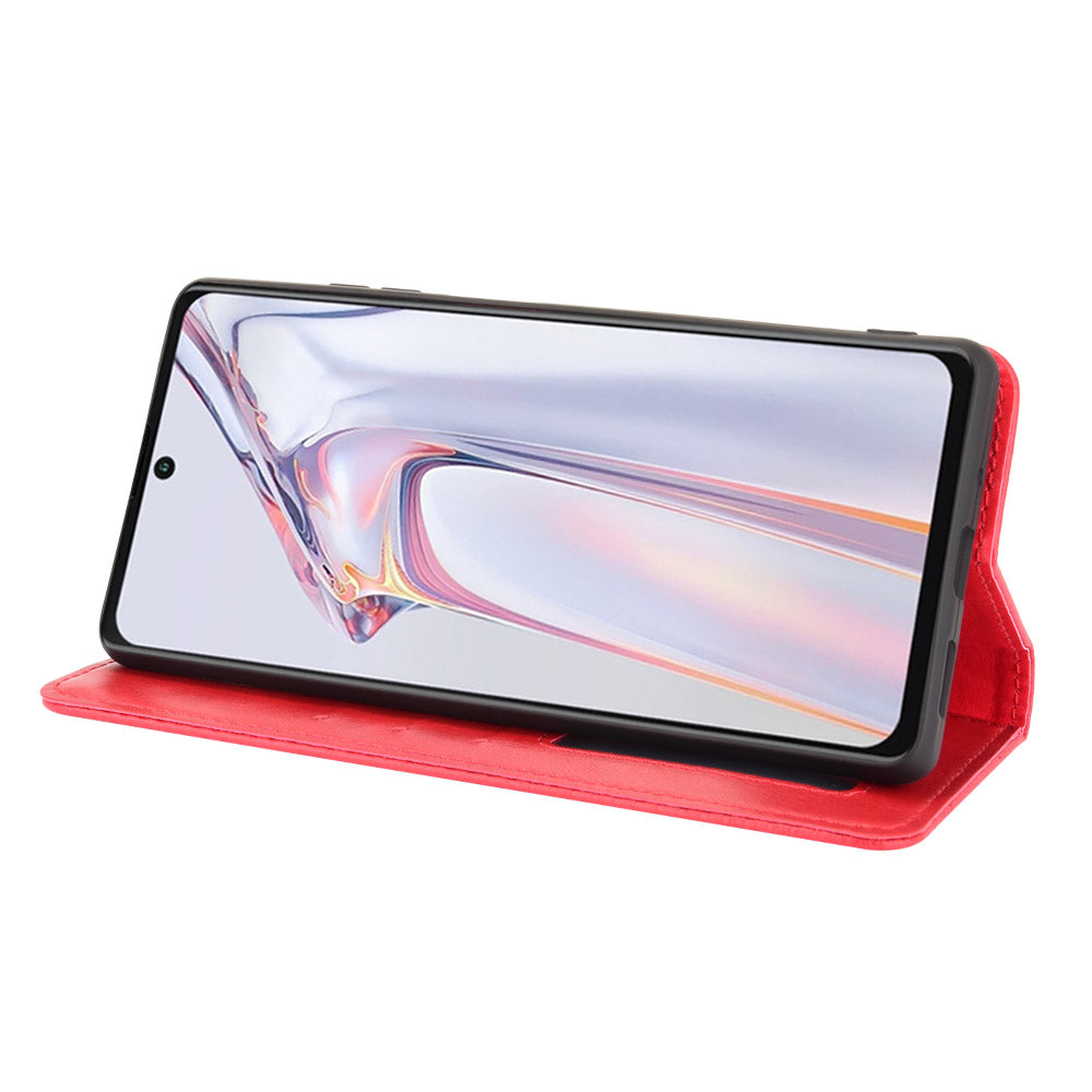 Retro Style PU Leather Flip Magnetic Stand Flip Protective Cover for Blackview A100