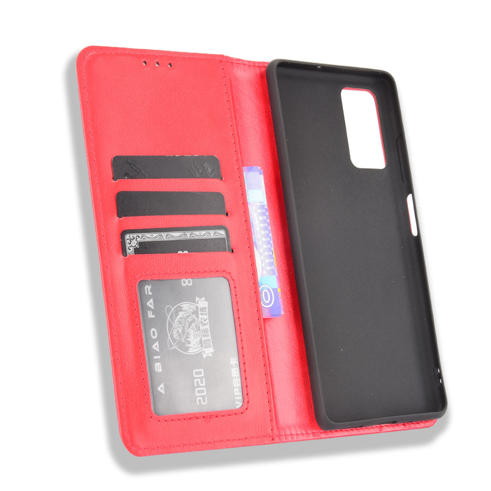 Retro Style PU Leather Flip Magnetic Stand Flip Protective Cover for Blackview A100