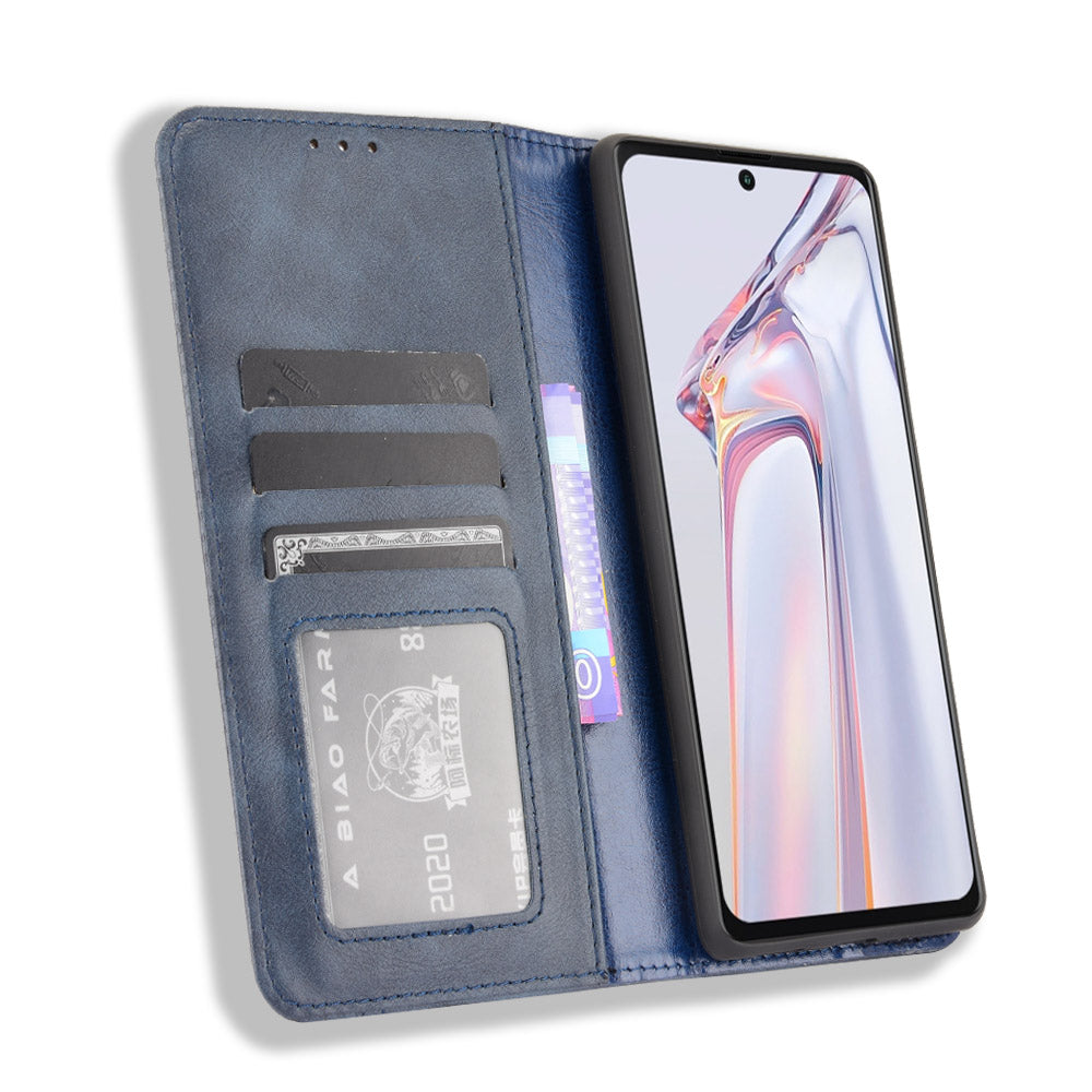 Retro Style PU Leather Flip Magnetic Stand Flip Protective Cover for Blackview A100