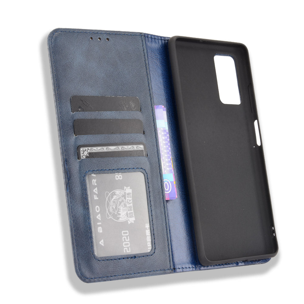 Retro Style PU Leather Flip Magnetic Stand Flip Protective Cover for Blackview A100
