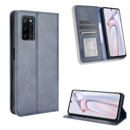 Retro Style PU Leather Flip Magnetic Stand Flip Protective Cover for Blackview A100