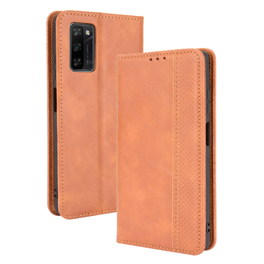 Retro Style PU Leather Flip Magnetic Stand Flip Protective Cover for Blackview A100