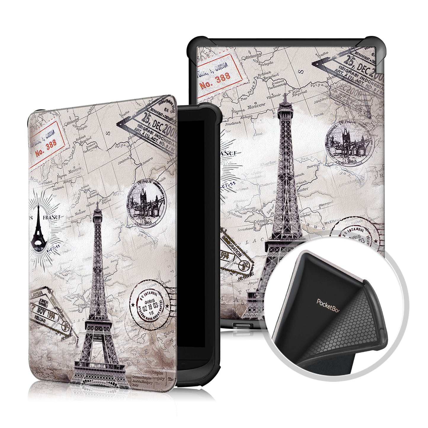 Universal Pattern Printing Leather Tablet Protective Case for PocketBook 616/627/632/632 Plus