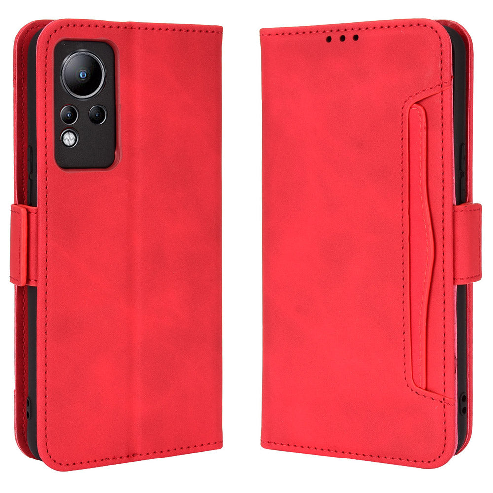 For Infinix Note 11 Multi-card Slots PU Leather + TPU Double Protection Stand Phone Case Shell with Wallet