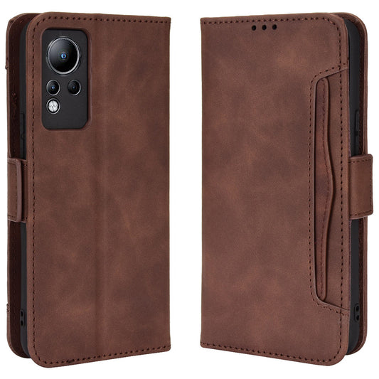 For Infinix Note 11 Multi-card Slots PU Leather + TPU Double Protection Stand Phone Case Shell with Wallet