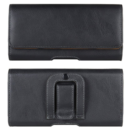 Phone Holster (17.8x8.8x2.5cm) Horizontal Waist Pouch Premium Leather Belt Case with Belt Clip Loops