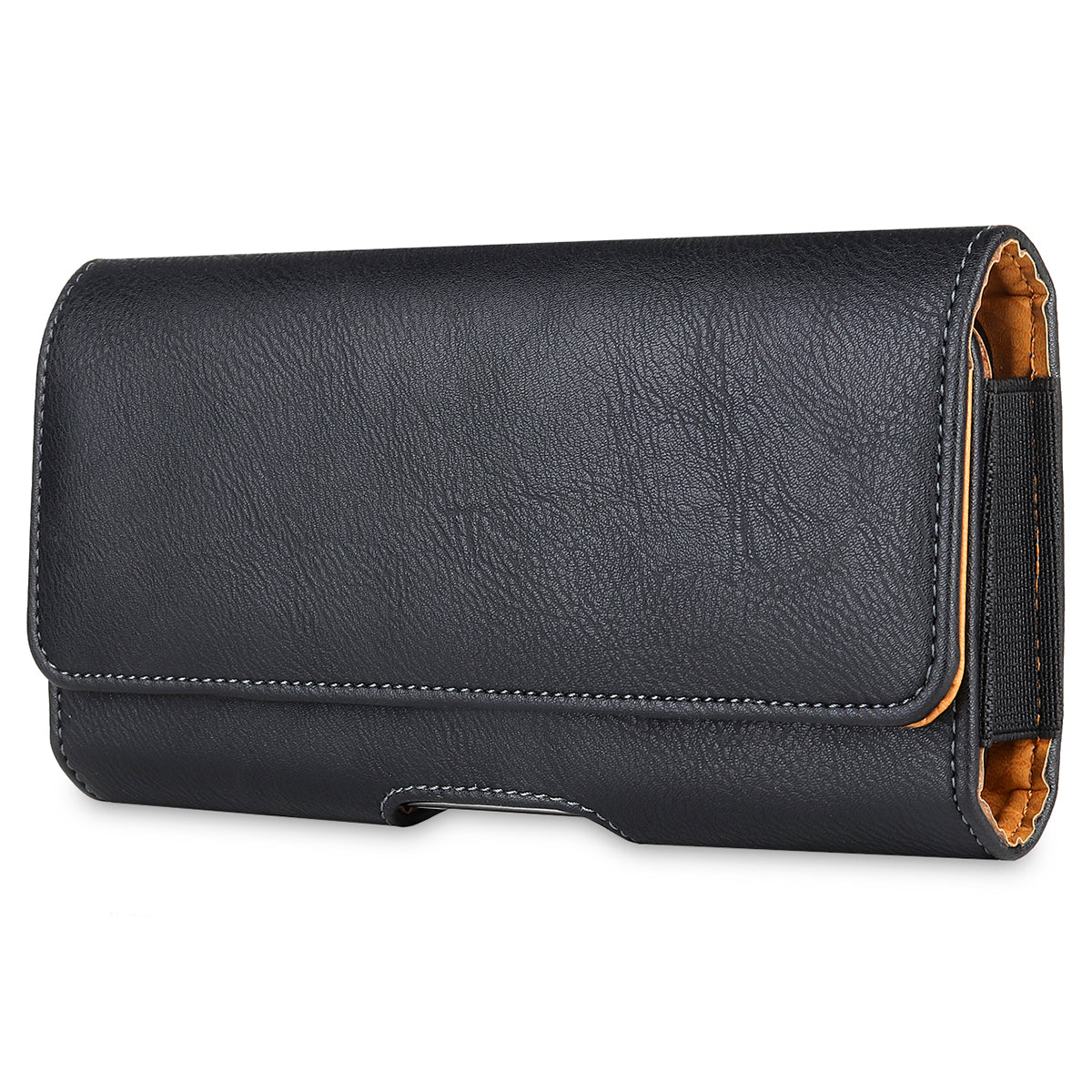 Phone Holster (17.8x8.8x2.5cm) Horizontal Waist Pouch Premium Leather Belt Case with Belt Clip Loops