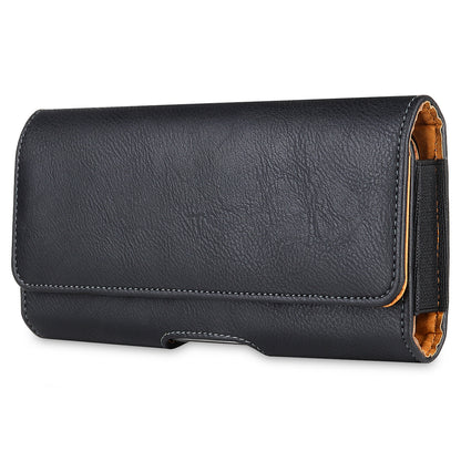 Phone Holster (17.8x8.8x2.5cm) Horizontal Waist Pouch Premium Leather Belt Case with Belt Clip Loops