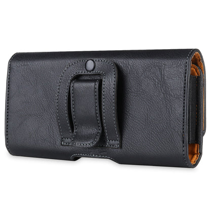 Phone Holster (17.8x8.8x2.5cm) Horizontal Waist Pouch Premium Leather Belt Case with Belt Clip Loops