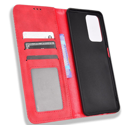 For TCL 303/Alcatel 1B (2022) Anti-fall Auto Closing Magnetic Mosaic Imprinted Phone Shell Retro Texture PU Leather+TPU Wallet Stand Protector