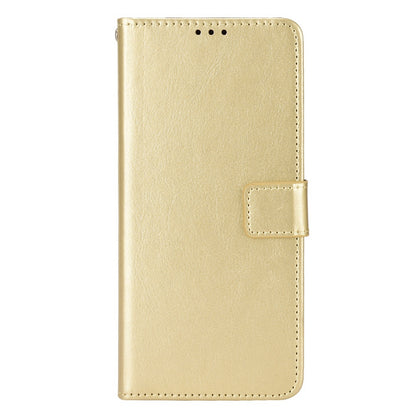 For TCL 303/Alcatel 1B (2022) Protective Phone Case Crazy Horse Texture PU Leather Shockproof Magnetic Stand Cover with Strap