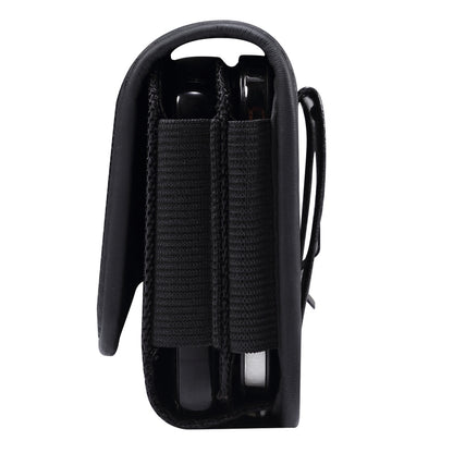 For 6.7-6.9-inch Horizontal Carrying Phone Pouch Waist Case Belt Loop Clip Holster with Dual Phone Slots + Card Slots