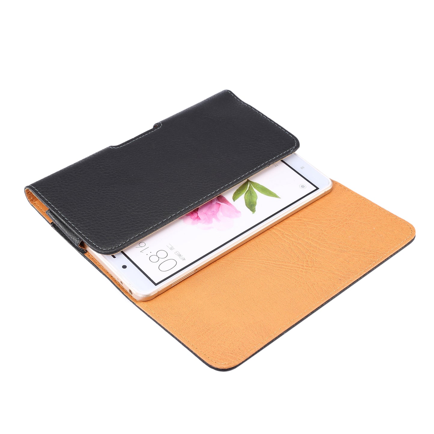 Litchi Texture PU Leather Hidden Magnetic Flip Waistband Holster for Xiaomi Mi Max Etc, Holster outer dimension: 180 x 95 x 18mm