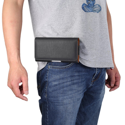 Litchi Texture PU Leather Hidden Magnetic Flip Waistband Holster for Xiaomi Mi Max Etc, Holster outer dimension: 180 x 95 x 18mm