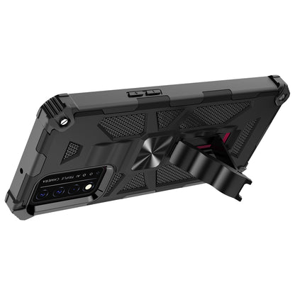 Military Grade Car Mount Kickstand Hybrid Hard PC Soft TPU Shockproof Protective Case for T-Mobile REVVL V+ 5G