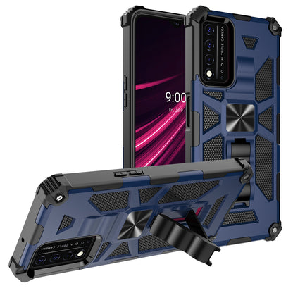 Military Grade Car Mount Kickstand Hybrid Hard PC Soft TPU Shockproof Protective Case for T-Mobile REVVL V+ 5G