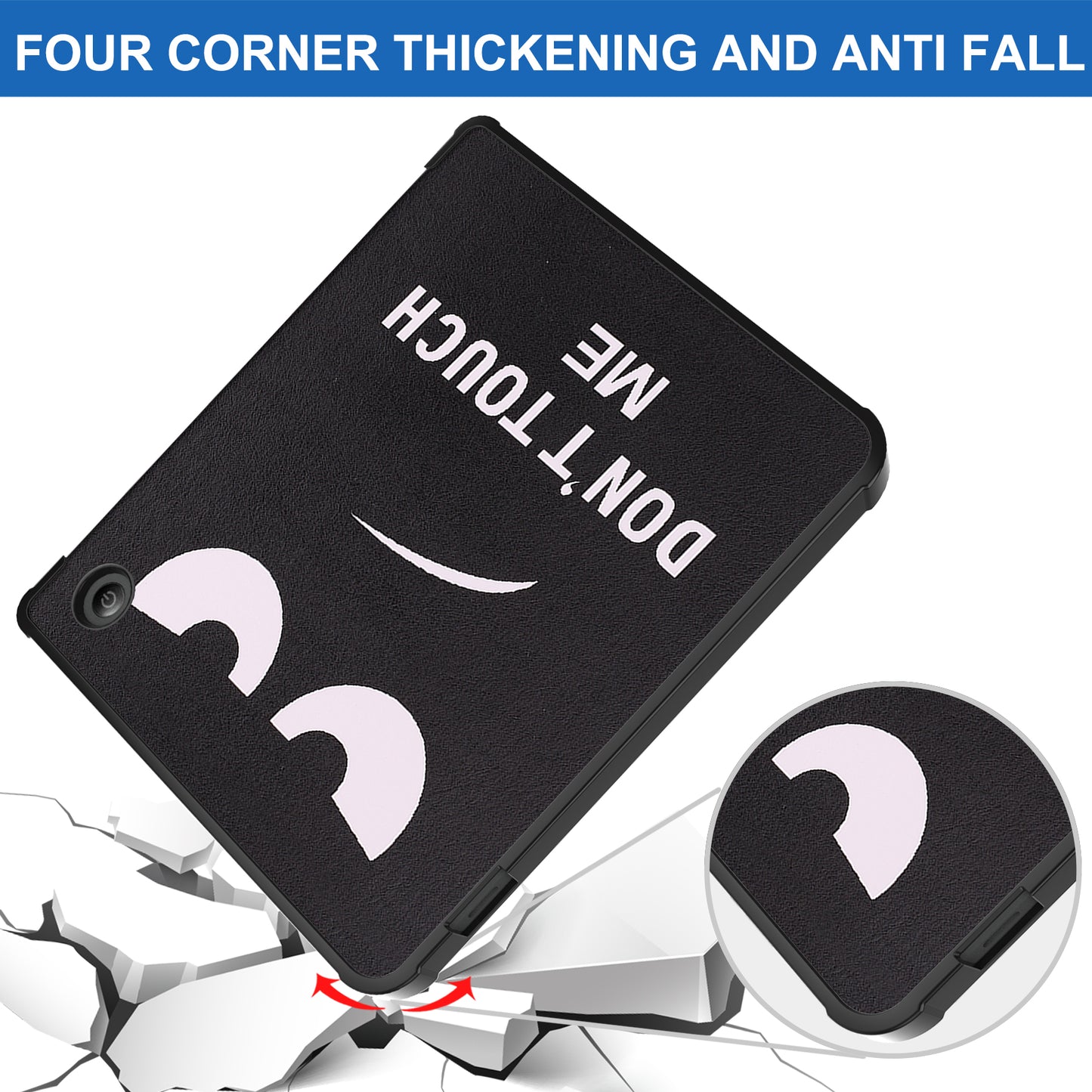 Pattern Printing Origami Stand PU Leather Case E-reader Protective Cover with Auto Wake/Sleep for Kobo Libra 2