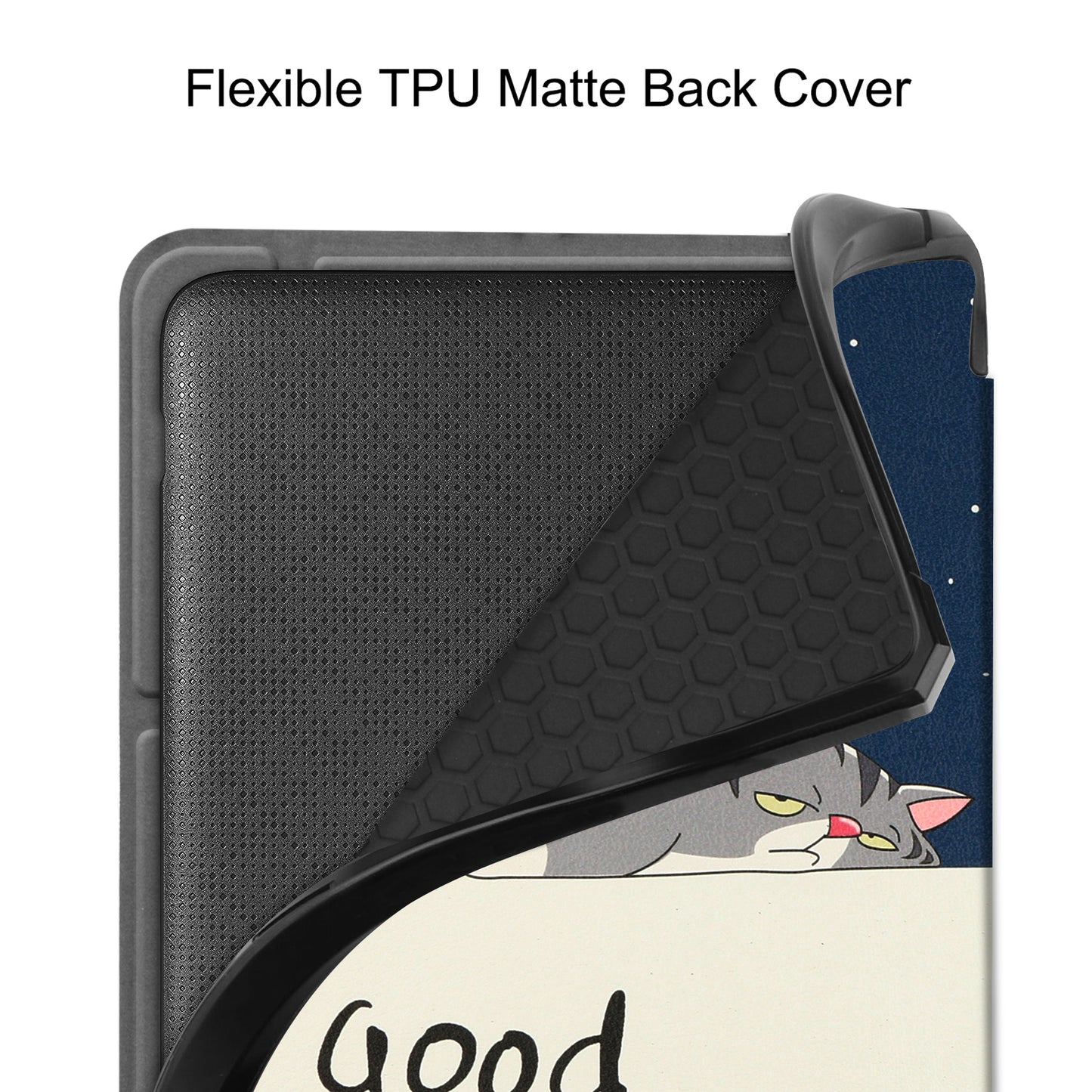 Pattern Printing Origami Stand PU Leather Case E-reader Protective Cover with Auto Wake/Sleep for Kobo Libra 2