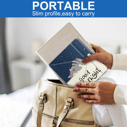 Pattern Printing Origami Stand PU Leather Case E-reader Protective Cover with Auto Wake/Sleep for Kobo Libra 2