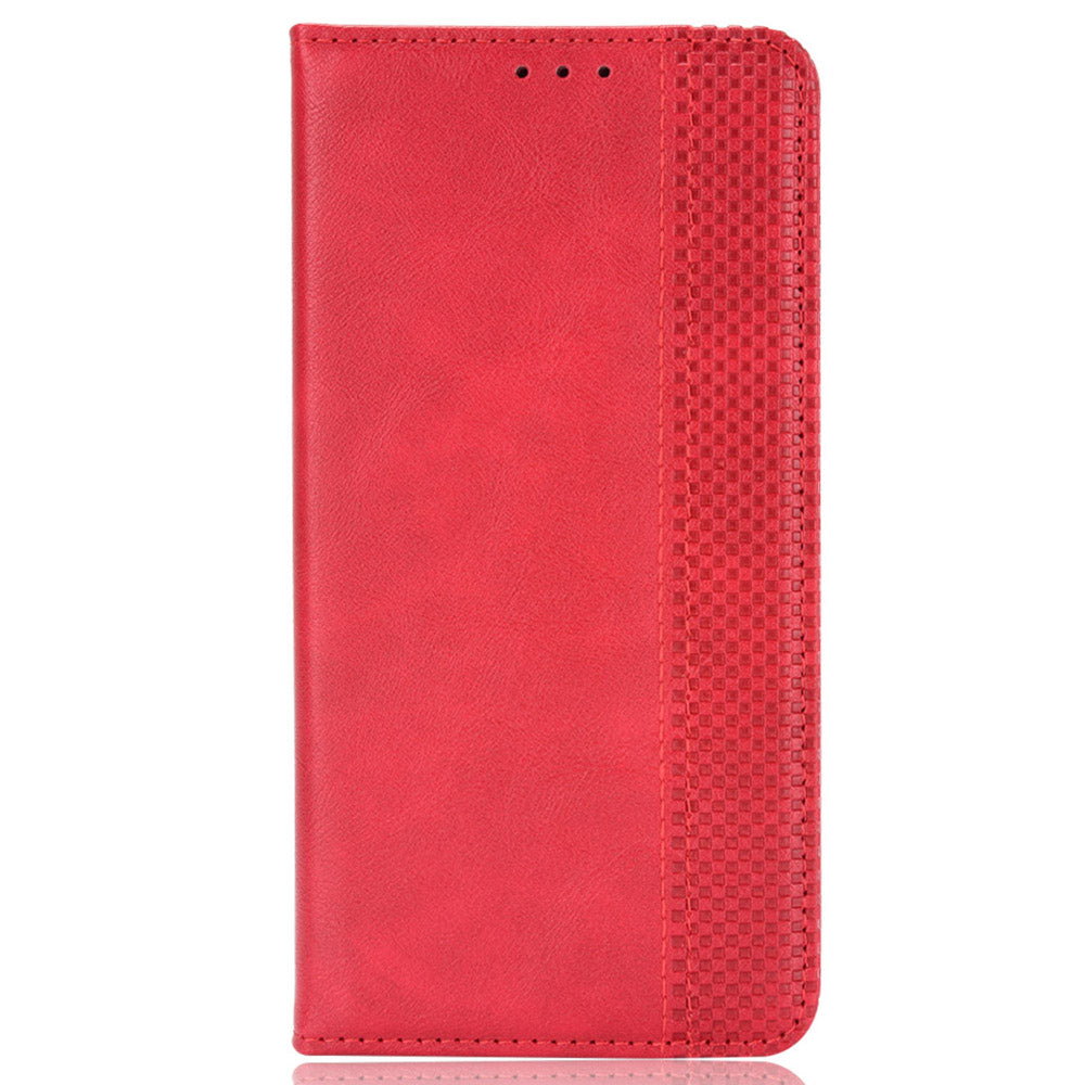 Retro Texture PU Leather Stand Case for Oukitel WP18, Magnetic Auto-absorbed Phone Wallet Cover
