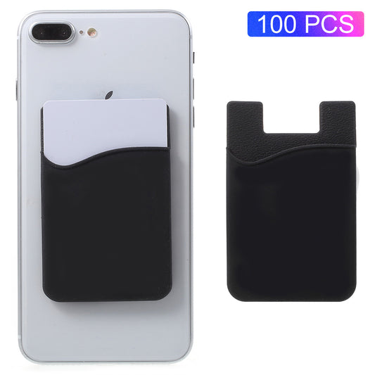 100Pcs/Set Silicone Adhesive Credit/ID Card Holder for All Phones
