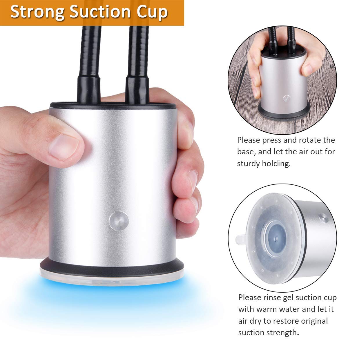 Dimmable Desktop LED Selfie Ring Light with Cell Phone Holder 3 Color Modes