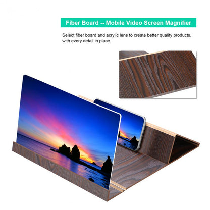 12-inch High Definition Wooden Mobile Video Screen Magnifier with Stand