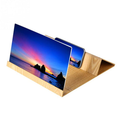 12-inch High Definition Wooden Mobile Video Screen Magnifier with Stand