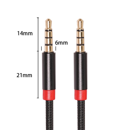 2M 3.5 mm Male to Male 4-Conductor Auxiliary Stereo Aux Cable