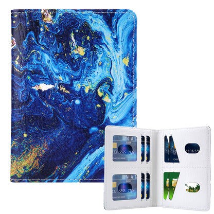 Pattern Printing Multi-function Passport Wallet Coins Purse Travel Leather Storage Case