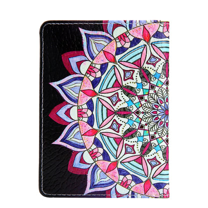 Pattern Printing Multi-function Passport Wallet Coins Purse Travel Leather Storage Case