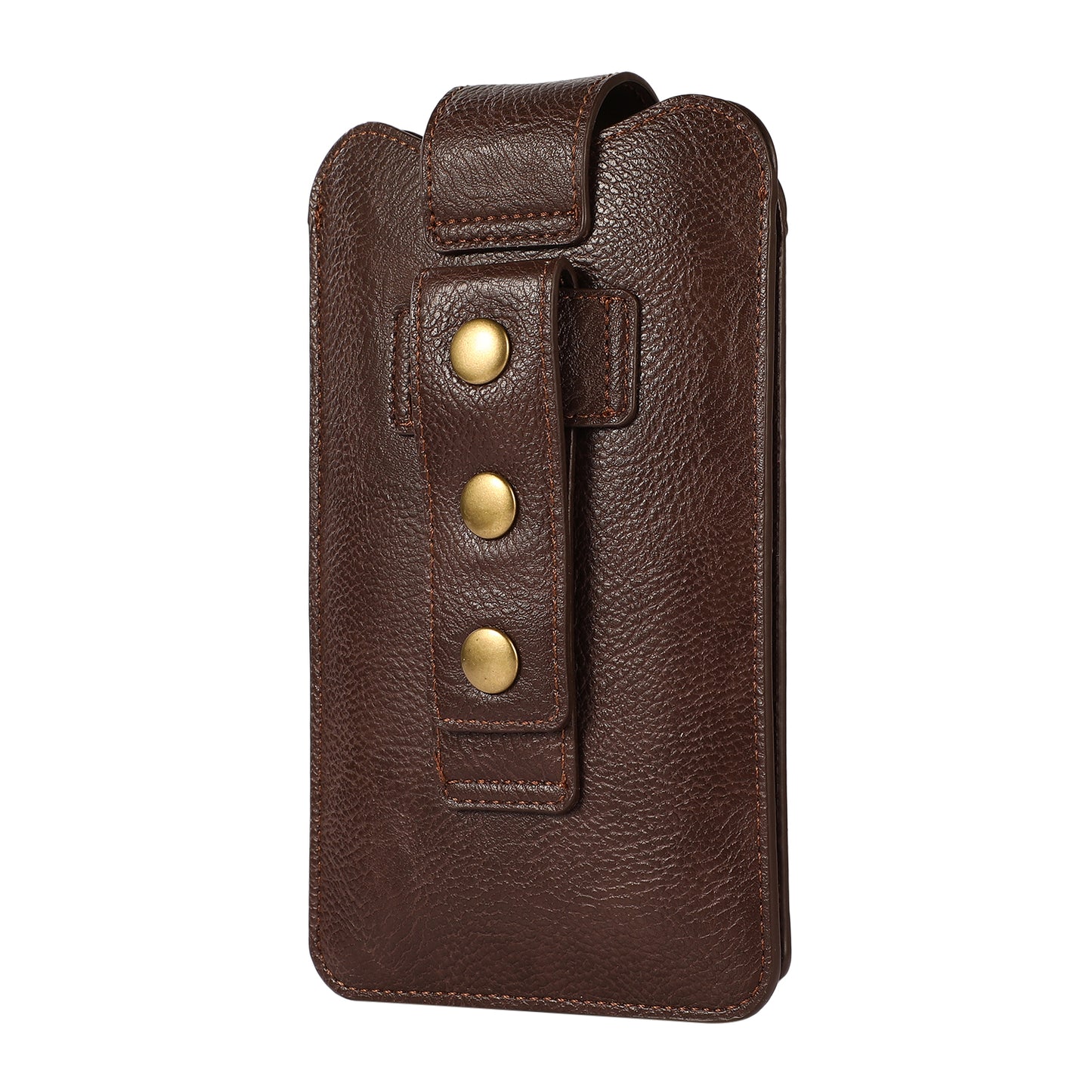 PU Leather Dual Pocket Wallet Cell Phone Belt Clip Holster Cover Pouch Case Waist Bag (L Size) for Xiaomi Huawei iPhone