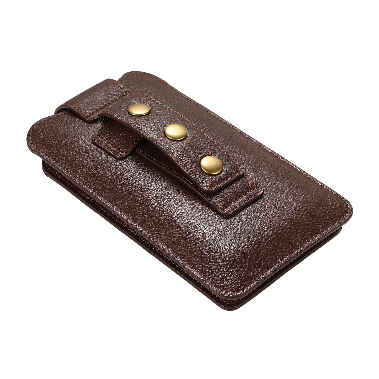 PU Leather Dual Pocket Wallet Cell Phone Belt Clip Holster Cover Pouch Case Waist Bag (L Size) for Xiaomi Huawei iPhone