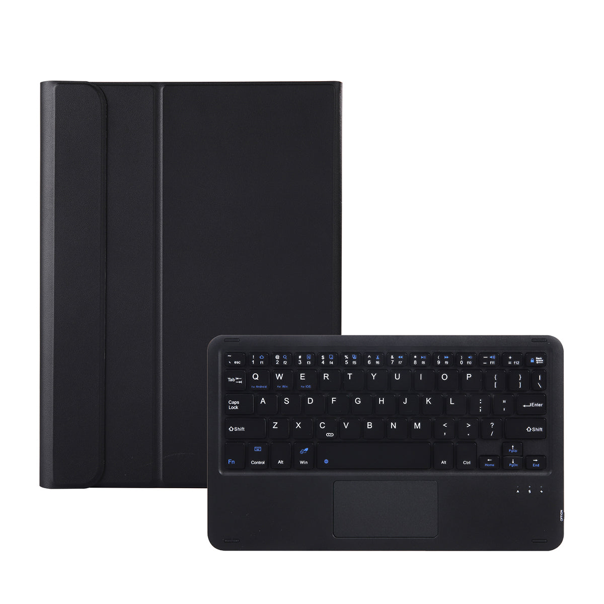 AK10-A TPU Frame + Leather Stand Case with Bluetooth Touchpad Keyboard for Lenovo Tab K10 TB-X6C6X
