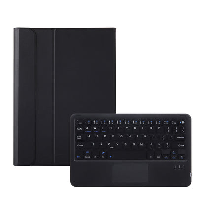 AK10-A TPU Frame + Leather Stand Case with Bluetooth Touchpad Keyboard for Lenovo Tab K10 TB-X6C6X