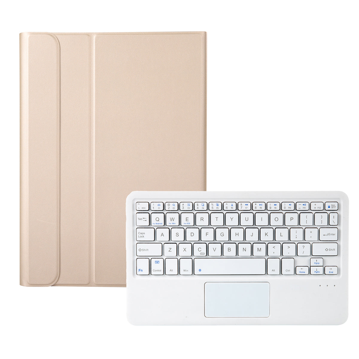 AK10-A TPU Frame + Leather Stand Case with Bluetooth Touchpad Keyboard for Lenovo Tab K10 TB-X6C6X