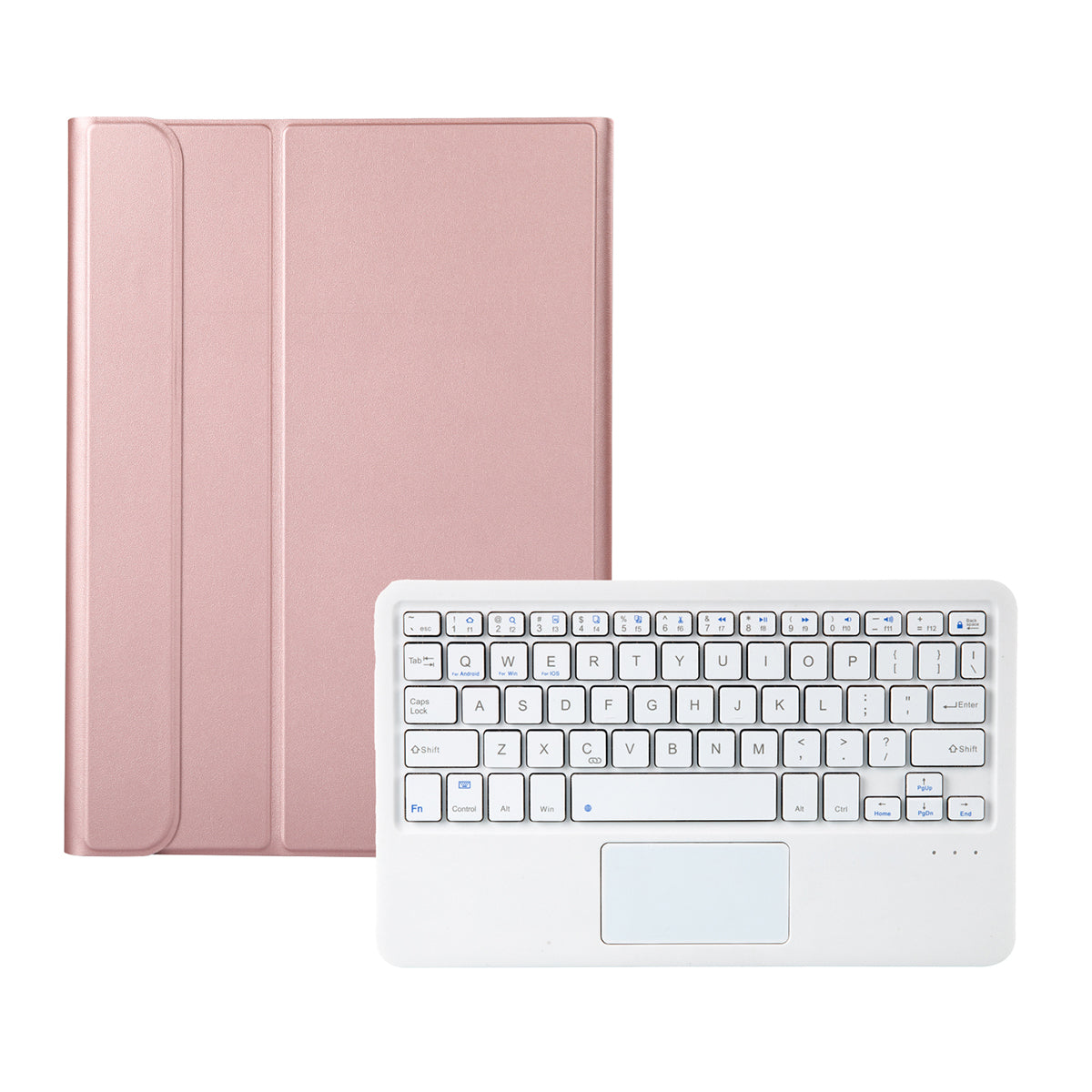 AK10-A TPU Frame + Leather Stand Case with Bluetooth Touchpad Keyboard for Lenovo Tab K10 TB-X6C6X