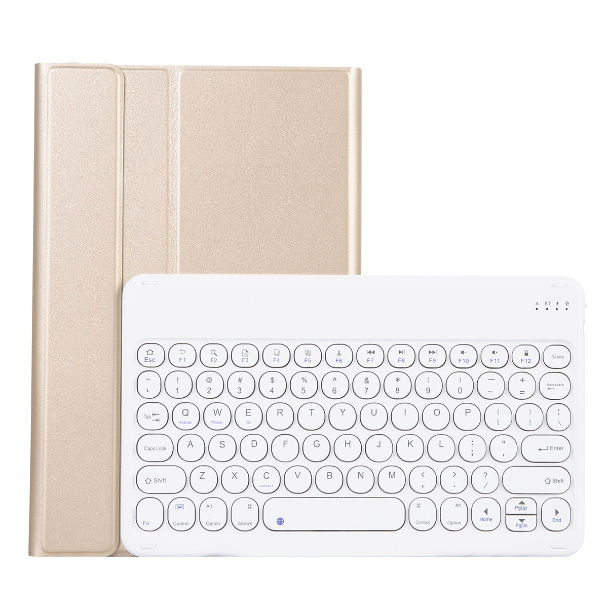 YAK10 2-in-1 Leather Stand Case with Round Keycap Bluetooth Keyboard for Lenovo Tab K10 TB-X6C6X