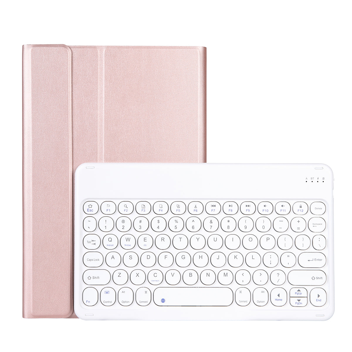 YAK10 2-in-1 Leather Stand Case with Round Keycap Bluetooth Keyboard for Lenovo Tab K10 TB-X6C6X
