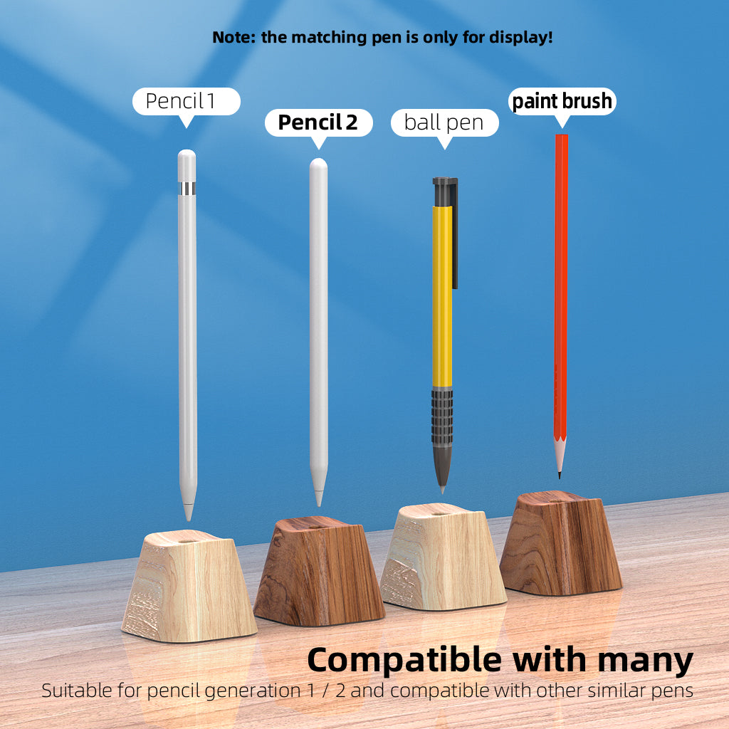 Wooden Pen Holder Storage Box for Apple Pencil (1st and 2nd Generation)