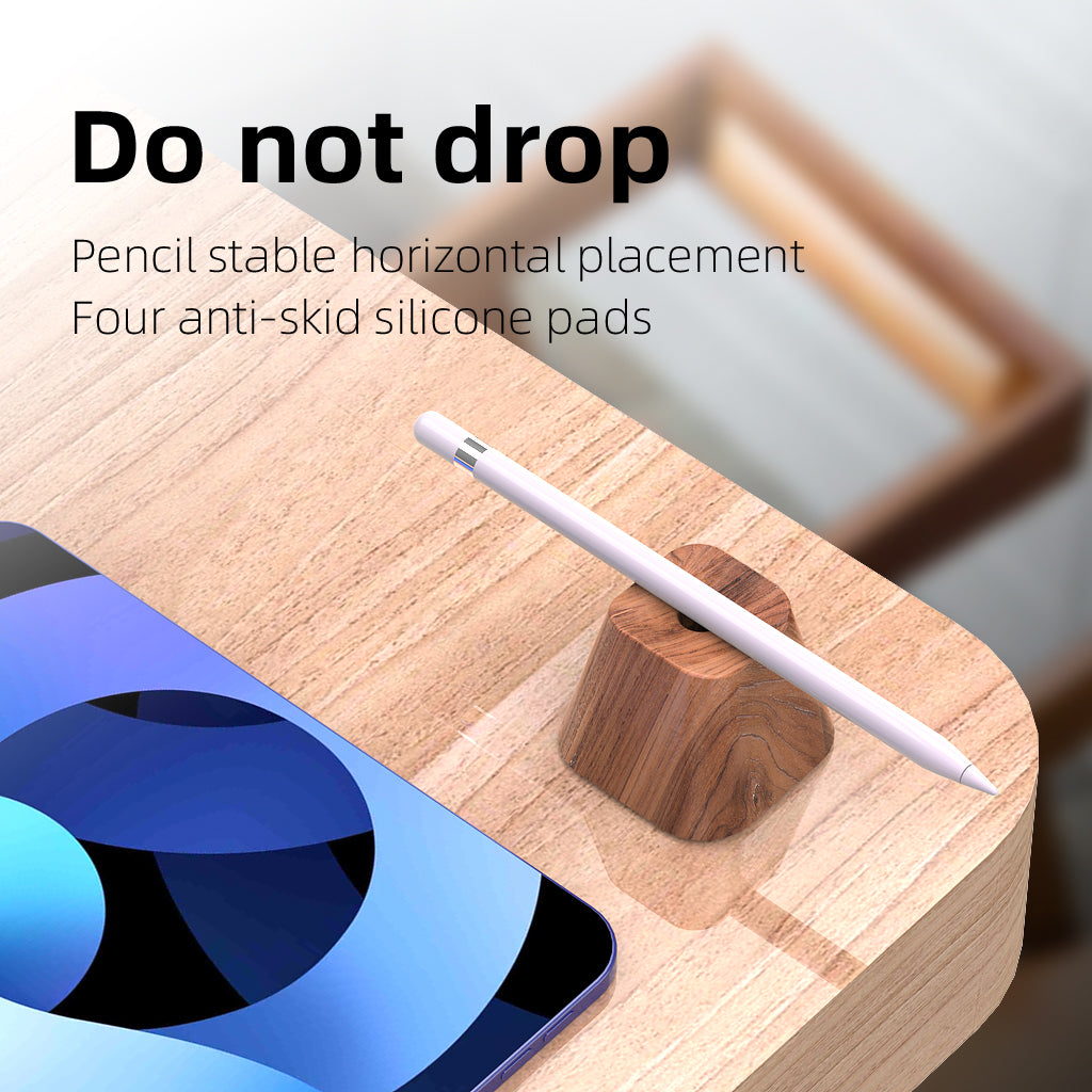 Wooden Pen Holder Storage Box for Apple Pencil (1st and 2nd Generation)
